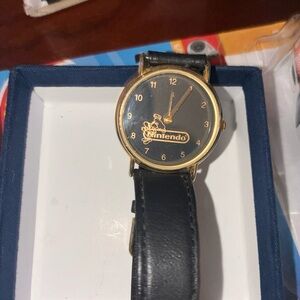 Vintage Nintendo Gold-Accented Black employees/promo Watch